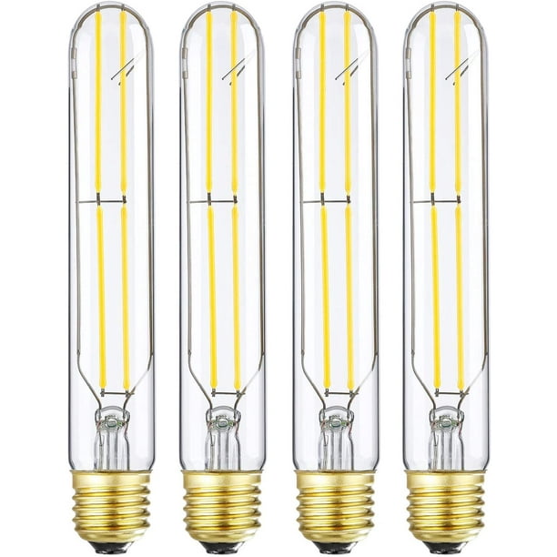 Clear Glass Warm White - 3Pcs 6W Dimmable Led Tubular Bulbs 600LM for Cabinet Display Cabinet etc,3 Pack. 60 Watt Incandescent Bulb Equivalent LEOOLS T10 Led Bulb E26 Base Lamp Bulb Clear Glass Warm White - 3Pcs 6W Dimmable Led Tubular Bulbs 600LM for Cabinet Display Cabinet etc,3 Pack. 60 Watt Incandescent Bulb Equivalent LEOOLS T10 Led Bulb E26 Base Lamp Bulb